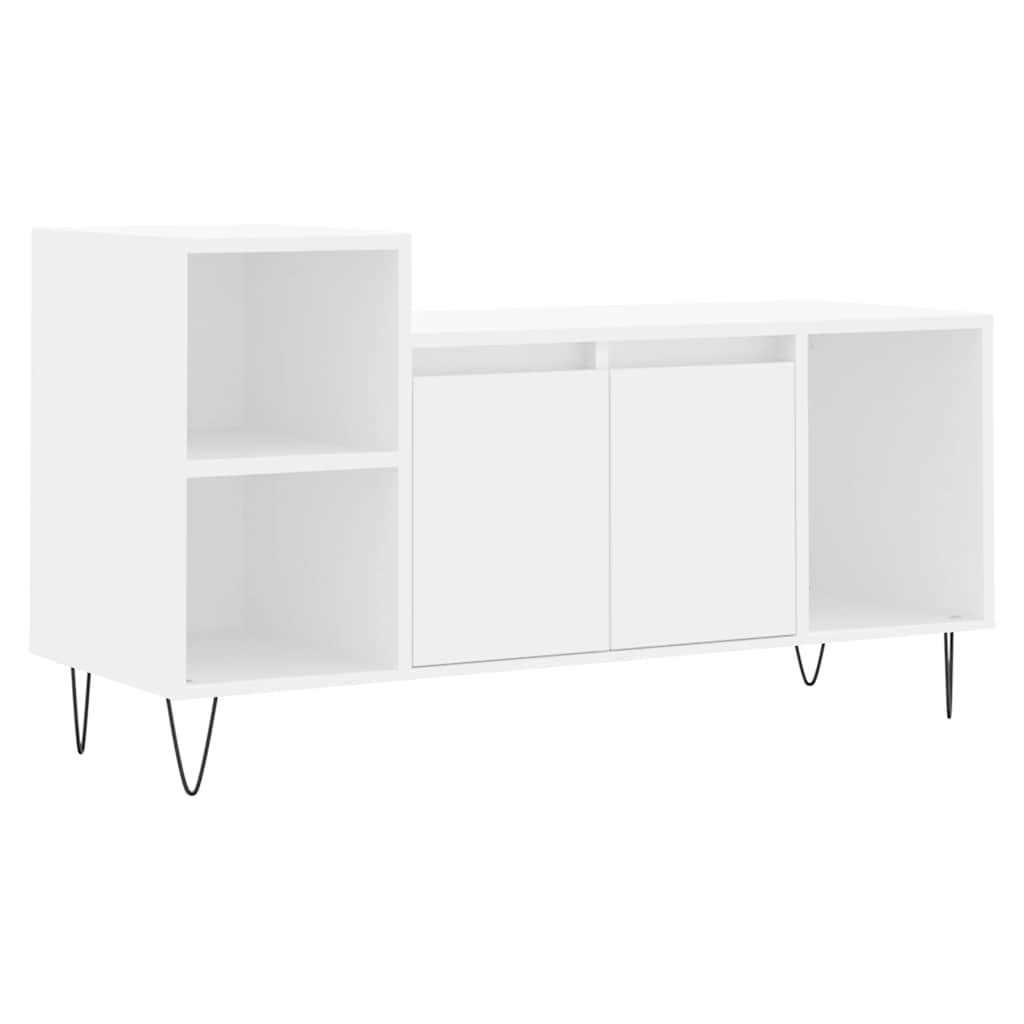 Fehér szerelt fa TV-szekrény 100x35x55 cm 2
