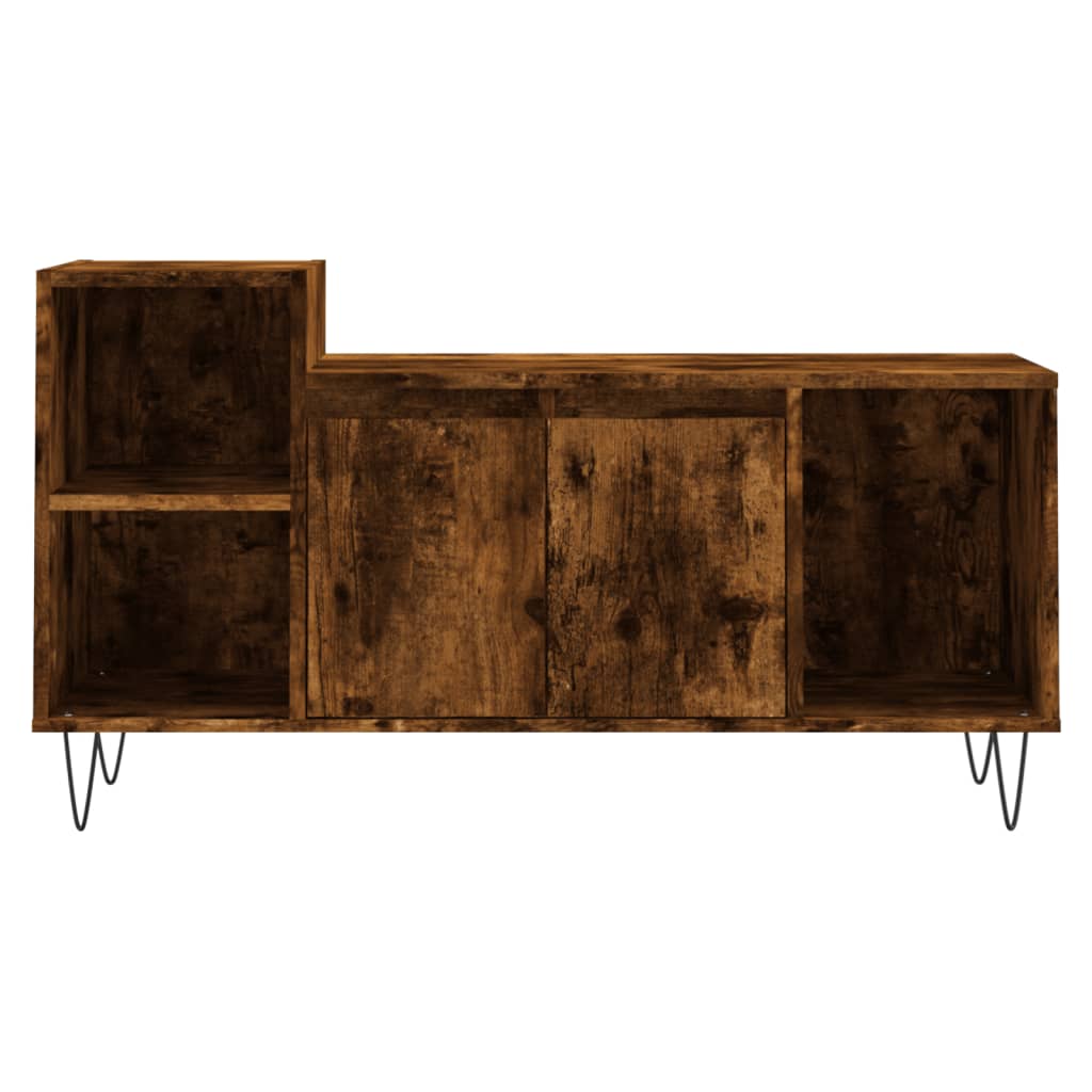 Füstös tölgy színű szerelt fa TV-szekrény 100x35x55 cm 5