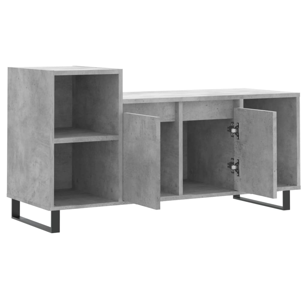 Betonszürke szerelt fa TV-szekrény 100 x 35 x 55 cm 6