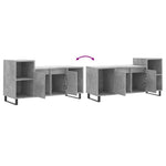 Betonszürke szerelt fa TV-szekrény 100 x 35 x 55 cm 9