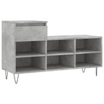 Betonszürke szerelt fa cipőszekrény 102x36x60 cm 2