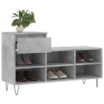 Betonszürke szerelt fa cipőszekrény 102x36x60 cm 4
