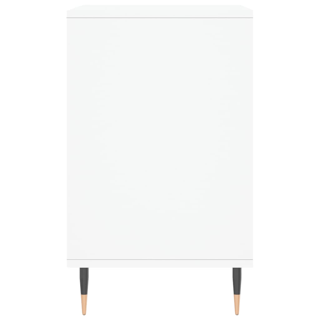 Magasfényű fehér szerelt fa cipősszekrény 102x36x60 cm 5