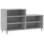 Betonszürke szerelt fa cipőszekrény 102x36x60 cm 2