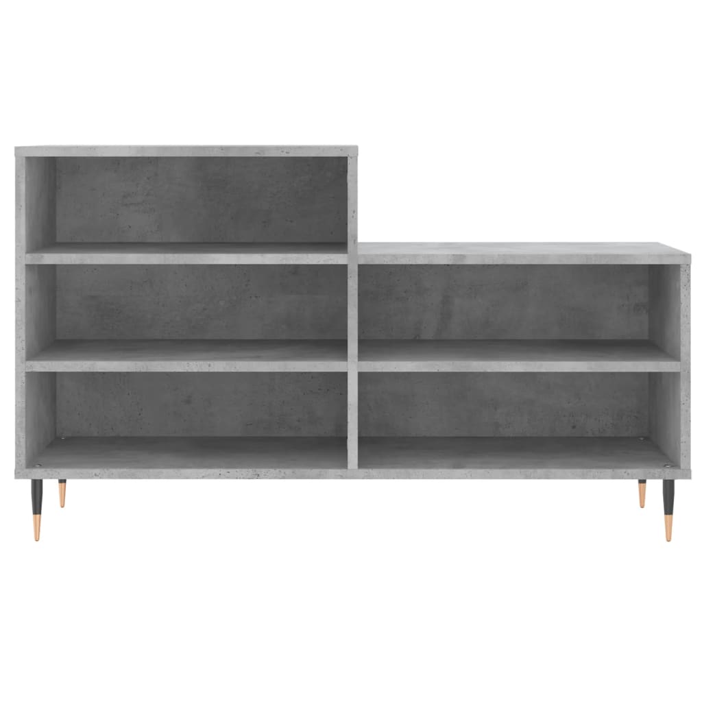 Betonszürke szerelt fa cipőszekrény 102x36x60 cm 4