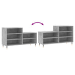 Betonszürke szerelt fa cipőszekrény 102x36x60 cm 7
