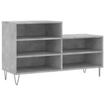 Betonszürke szerelt fa cipőszekrény 102x36x60 cm 2
