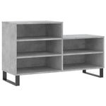 Betonszürke szerelt fa cipőszekrény 102x36x60 cm 2