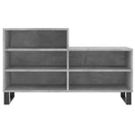 Betonszürke szerelt fa cipőszekrény 102x36x60 cm 4