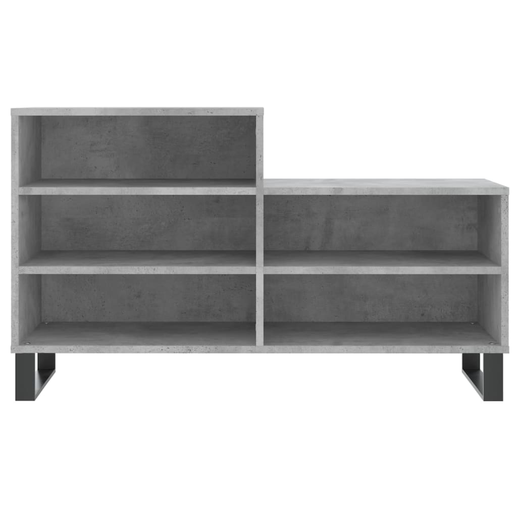 Betonszürke szerelt fa cipőszekrény 102x36x60 cm 4