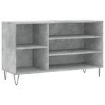 Betonszürke szerelt fa cipőszekrény 102x36x60 cm 2