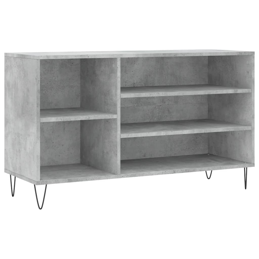 Betonszürke szerelt fa cipőszekrény 102x36x60 cm 2