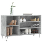Betonszürke szerelt fa cipőszekrény 102x36x60 cm 3