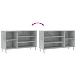 Betonszürke szerelt fa cipőszekrény 102x36x60 cm 7