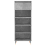 Betonszürke szerelt fa cipőszekrény 40 x 36 x 105 cm 5