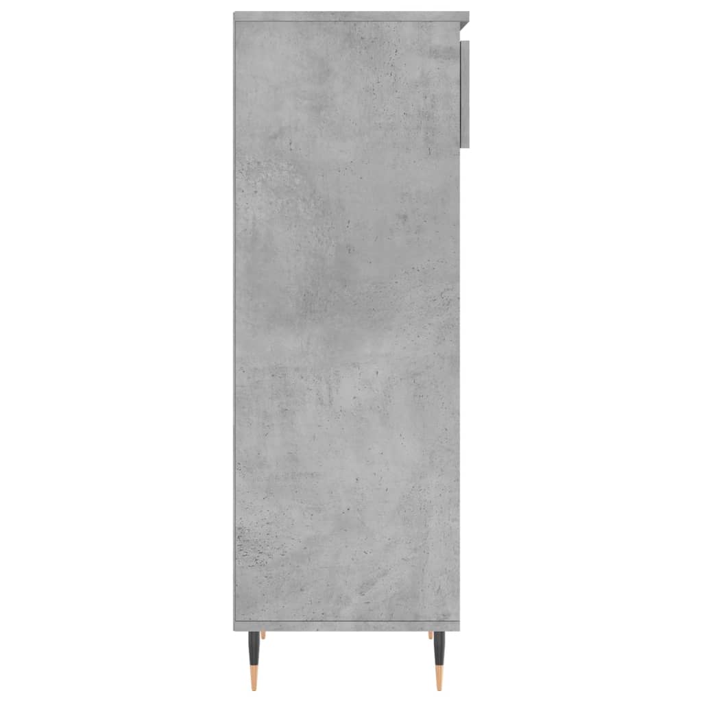 Betonszürke szerelt fa cipőszekrény 40 x 36 x 105 cm 7