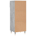 Betonszürke szerelt fa cipőszekrény 40 x 36 x 105 cm 8