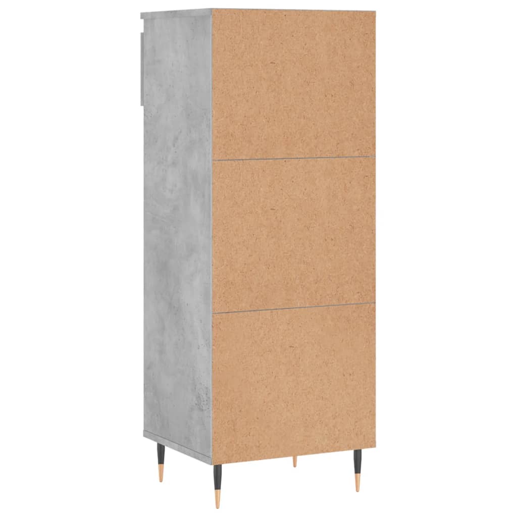 Betonszürke szerelt fa cipőszekrény 40 x 36 x 105 cm 8