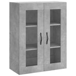 Betonszürke szerelt fa fali szekrény 69,5 x 34 x 90 cm 2