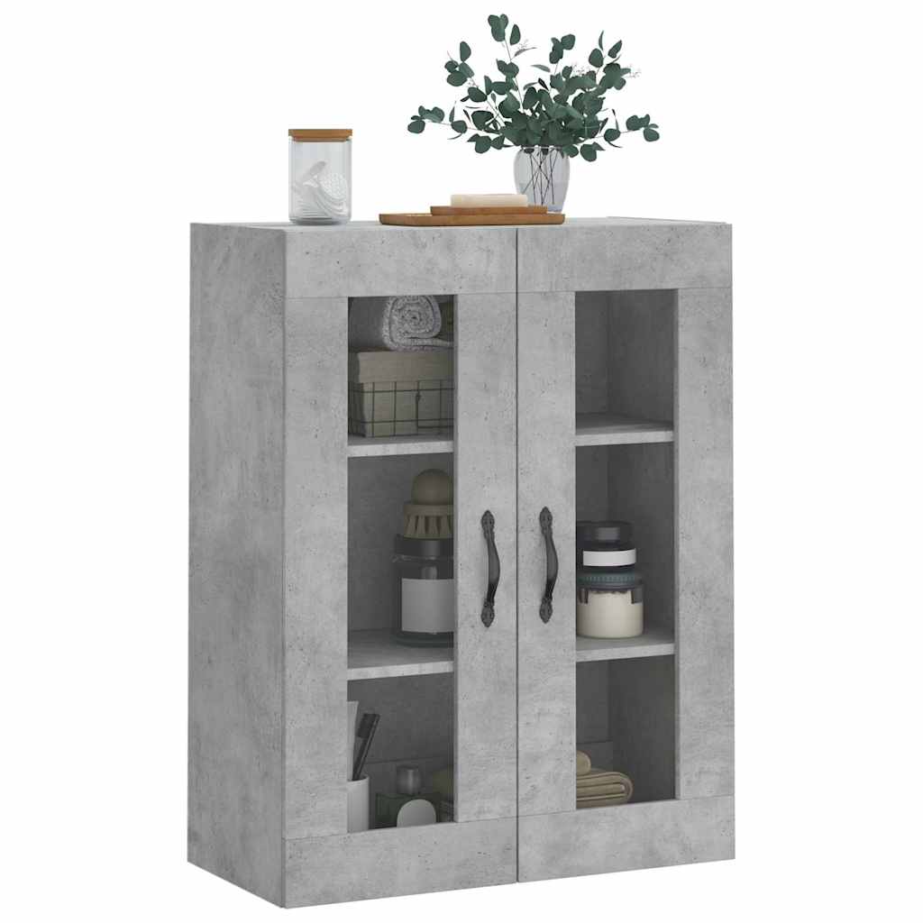 Betonszürke szerelt fa fali szekrény 69,5 x 34 x 90 cm 4