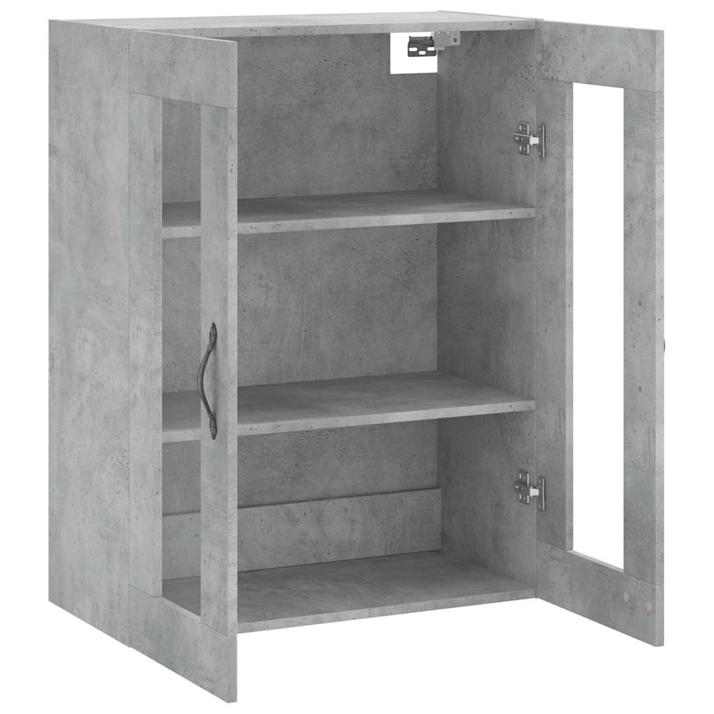 Betonszürke szerelt fa fali szekrény 69,5 x 34 x 90 cm 6