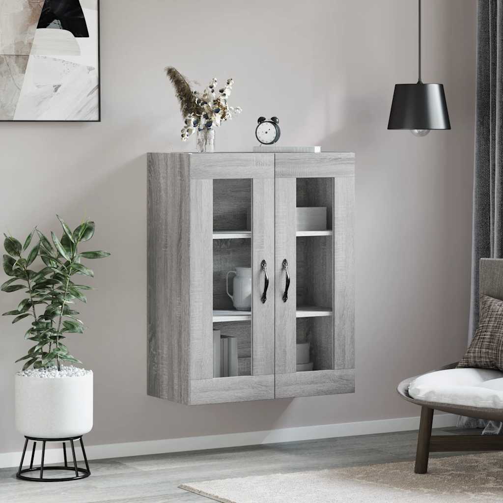 Szürke sonoma szerelt fa fali szekrény 69,5 x 34 x 90 cm 3