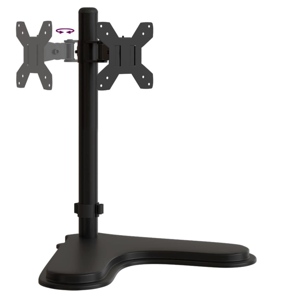 Fekete acél monitorállvány VESA 75/100 mm 7