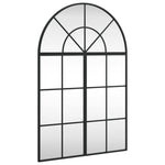 Fekete ívelt vas fali tükör 60x90 cm 2