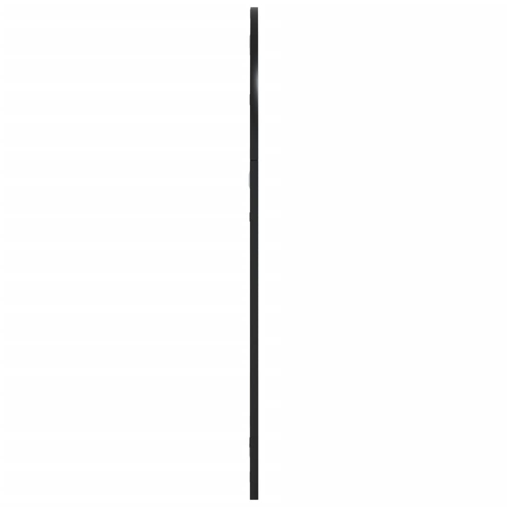 Fekete ívelt vas fali tükör 60x90 cm 4
