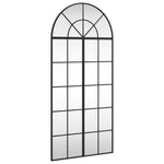 Fekete ívelt vas fali tükör 60x130 cm 2