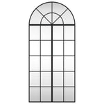 Fekete ívelt vas fali tükör 60x130 cm 3