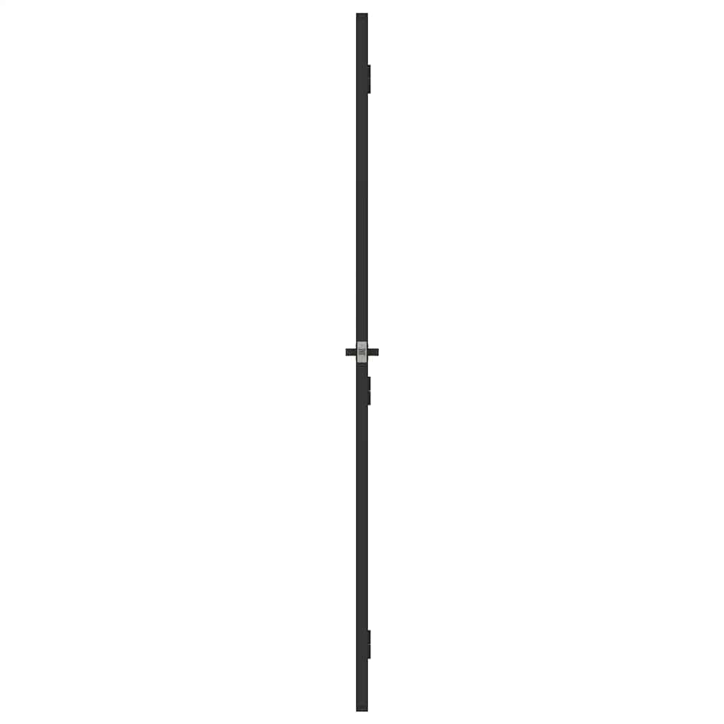 Fekete edzett üveg és alumínium vékony beltéri ajtó 93x201,5 cm 5