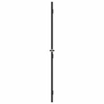 Fekete edzett üveg és alumínium vékony beltéri ajtó 93x201,5 cm 5