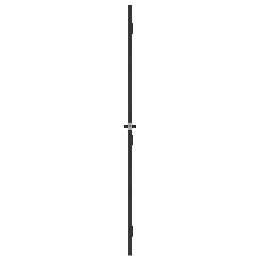 Fekete edzett üveg és alumínium vékony beltéri ajtó 93x201,5 cm 5