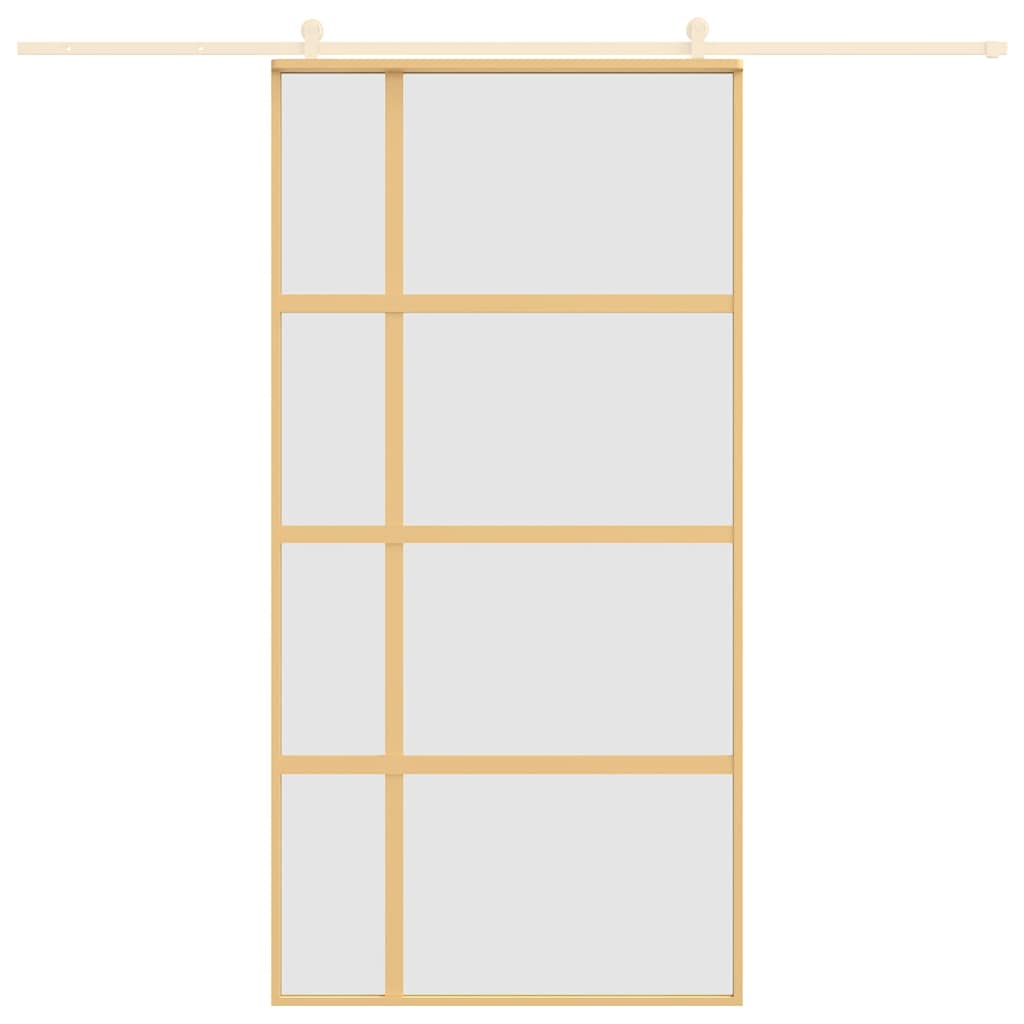 Aranyszínű ESG tejüveg és alumínium tolóajtó 102,5 x 205 cm 3