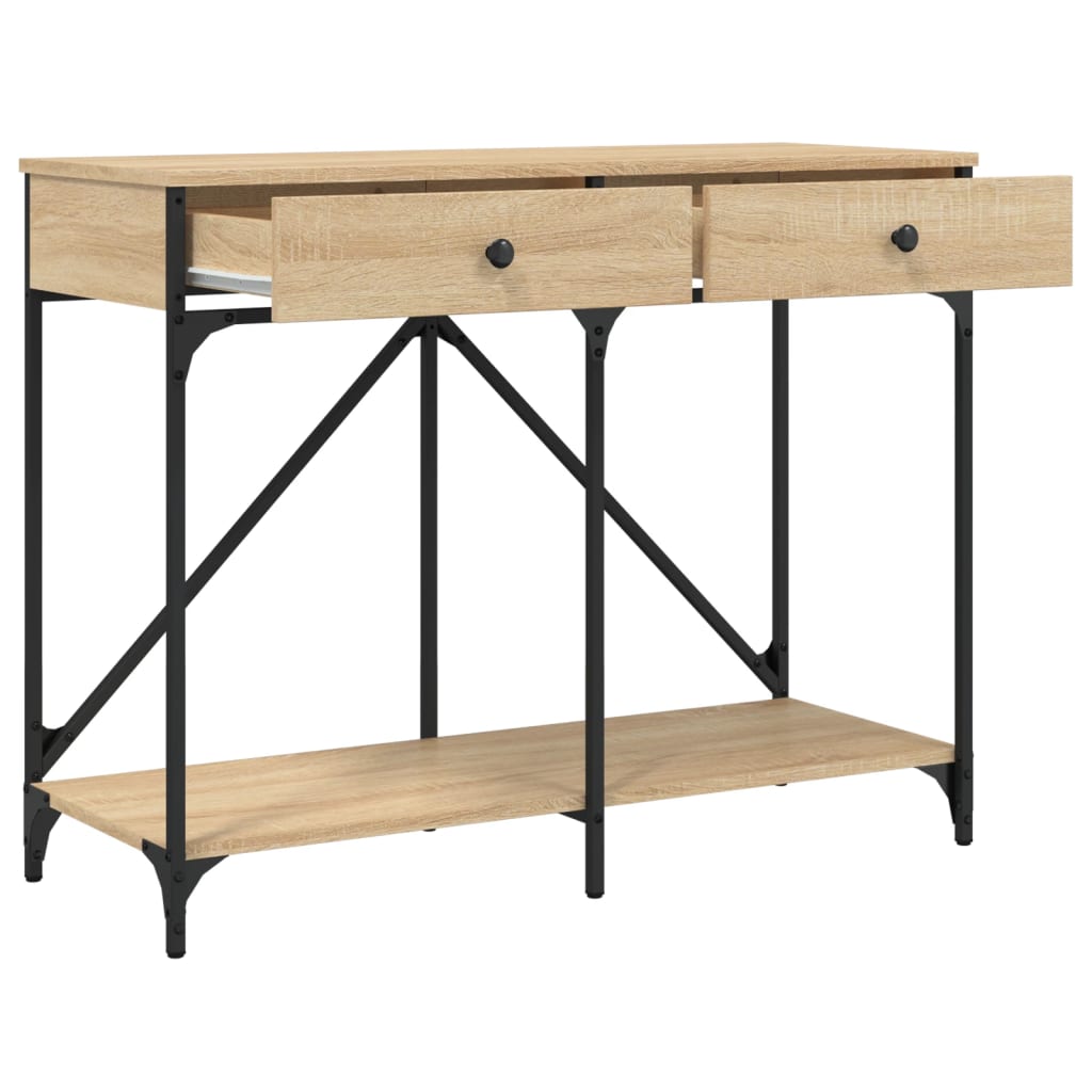Sonoma tölgy színű szerelt fa dohányzóasztal 100 x 39 x 78,5 cm 5