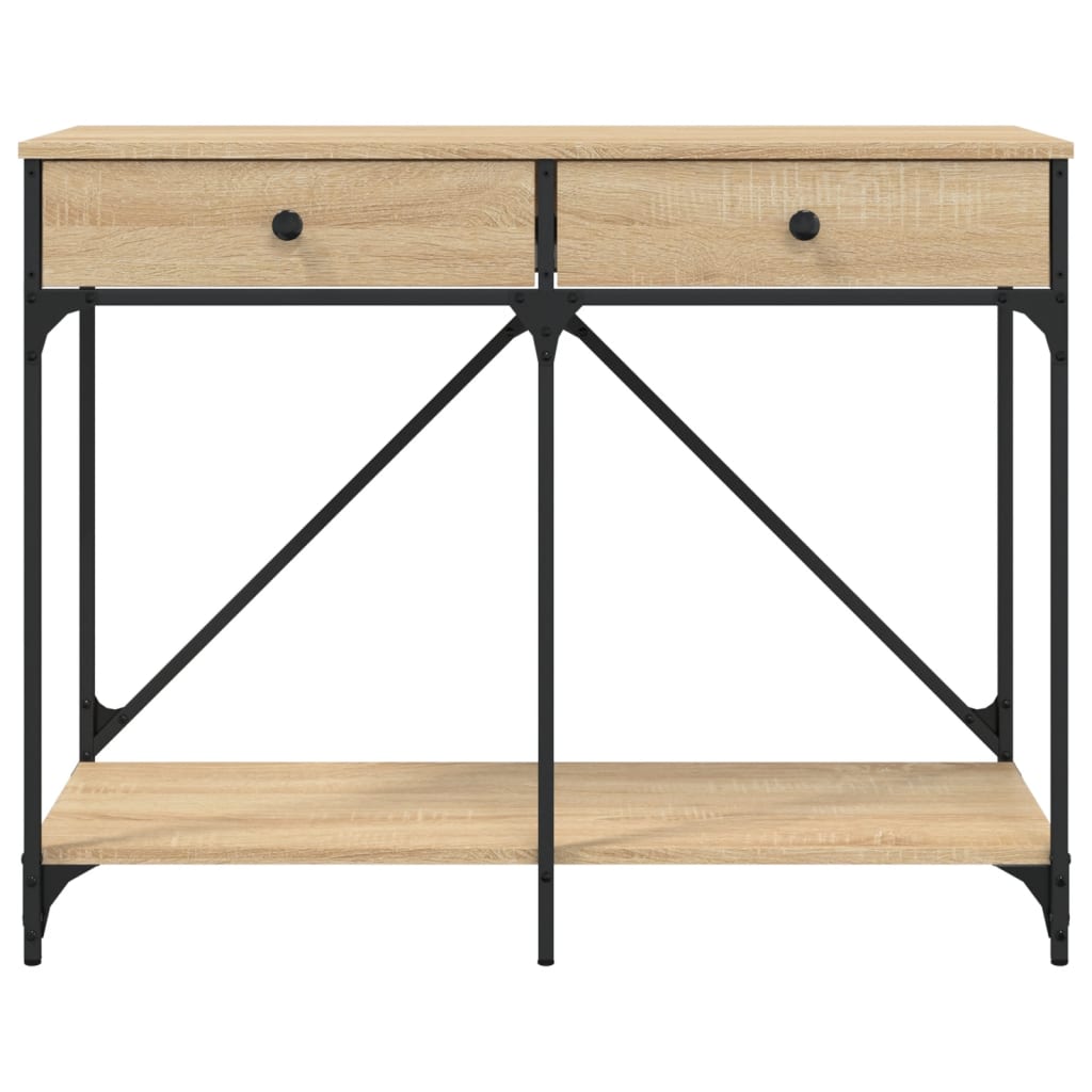 Sonoma tölgy színű szerelt fa dohányzóasztal 100 x 39 x 78,5 cm 6