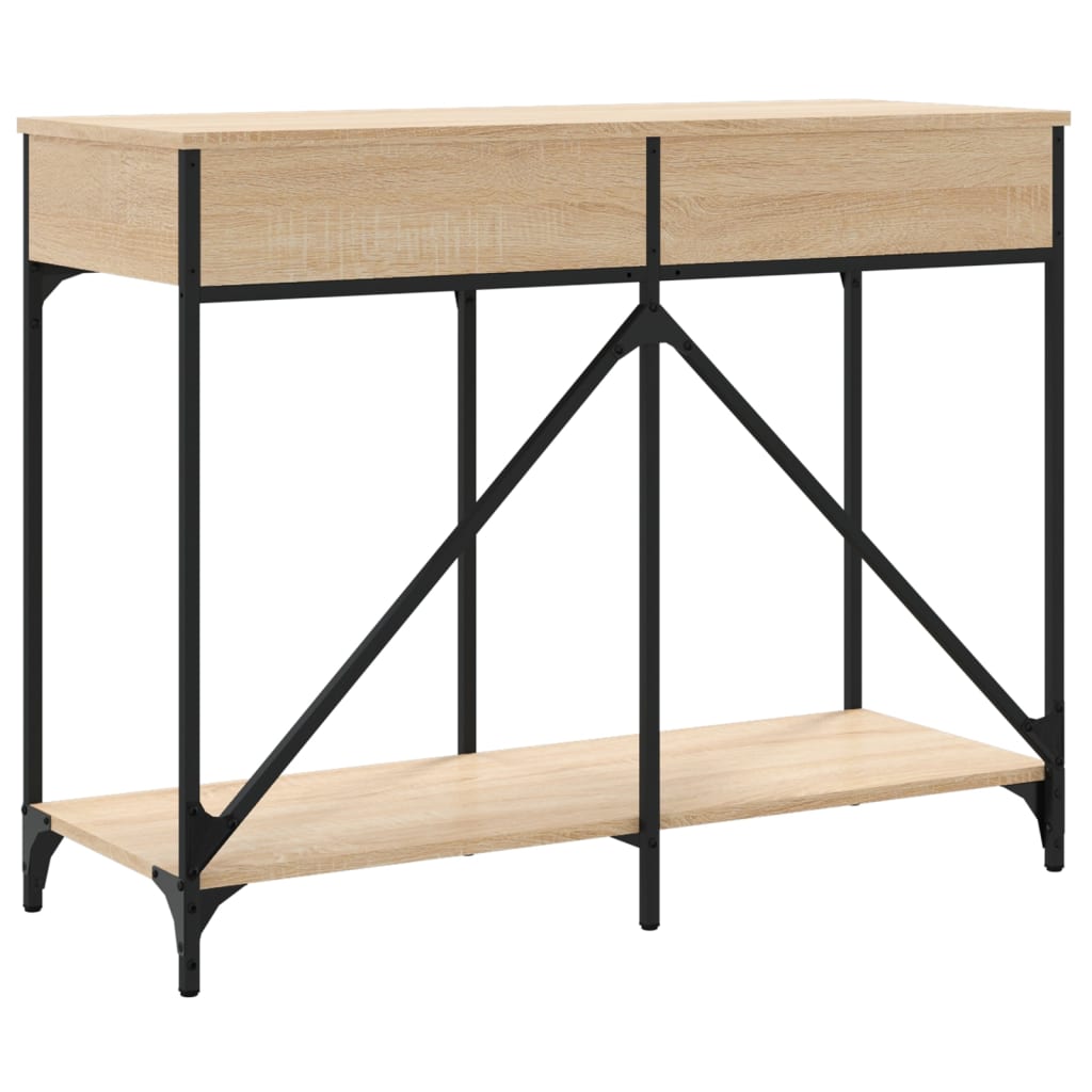 Sonoma tölgy színű szerelt fa dohányzóasztal 100 x 39 x 78,5 cm 8