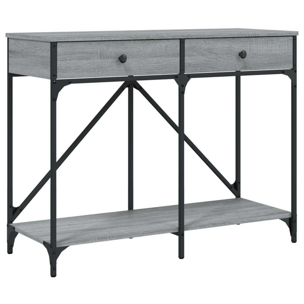 Szürke sonoma színű szerelt fa tálalóasztal 100 x 39 x 78,5 cm 2