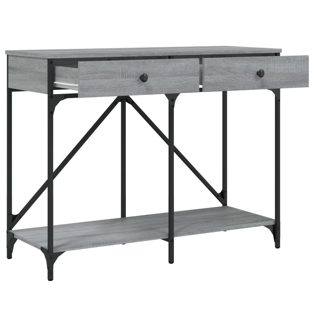 Szürke sonoma színű szerelt fa tálalóasztal 100 x 39 x 78,5 cm 5