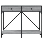 Szürke sonoma színű szerelt fa tálalóasztal 100 x 39 x 78,5 cm 6