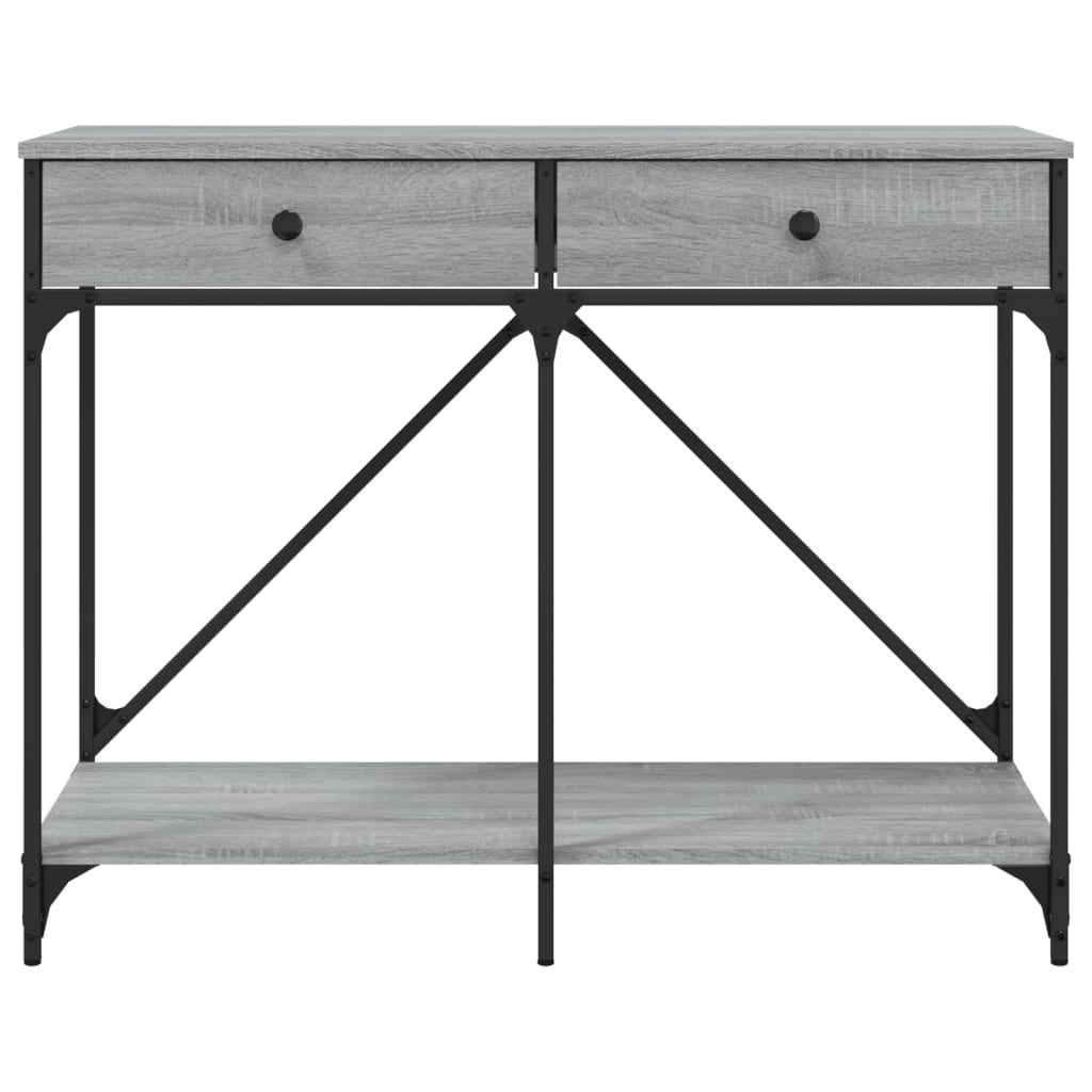 Szürke sonoma színű szerelt fa tálalóasztal 100 x 39 x 78,5 cm 6