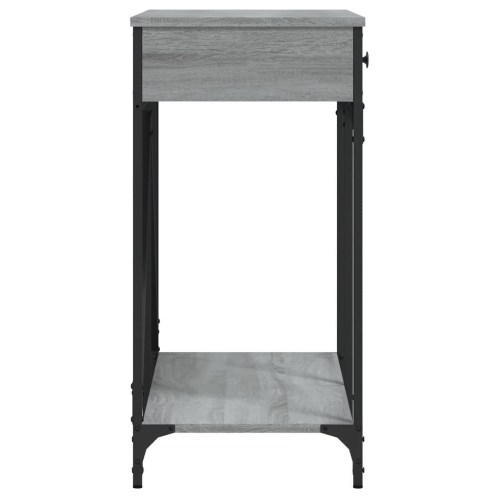Szürke sonoma színű szerelt fa tálalóasztal 100 x 39 x 78,5 cm 7
