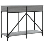Szürke sonoma színű szerelt fa tálalóasztal 100 x 39 x 78,5 cm 8