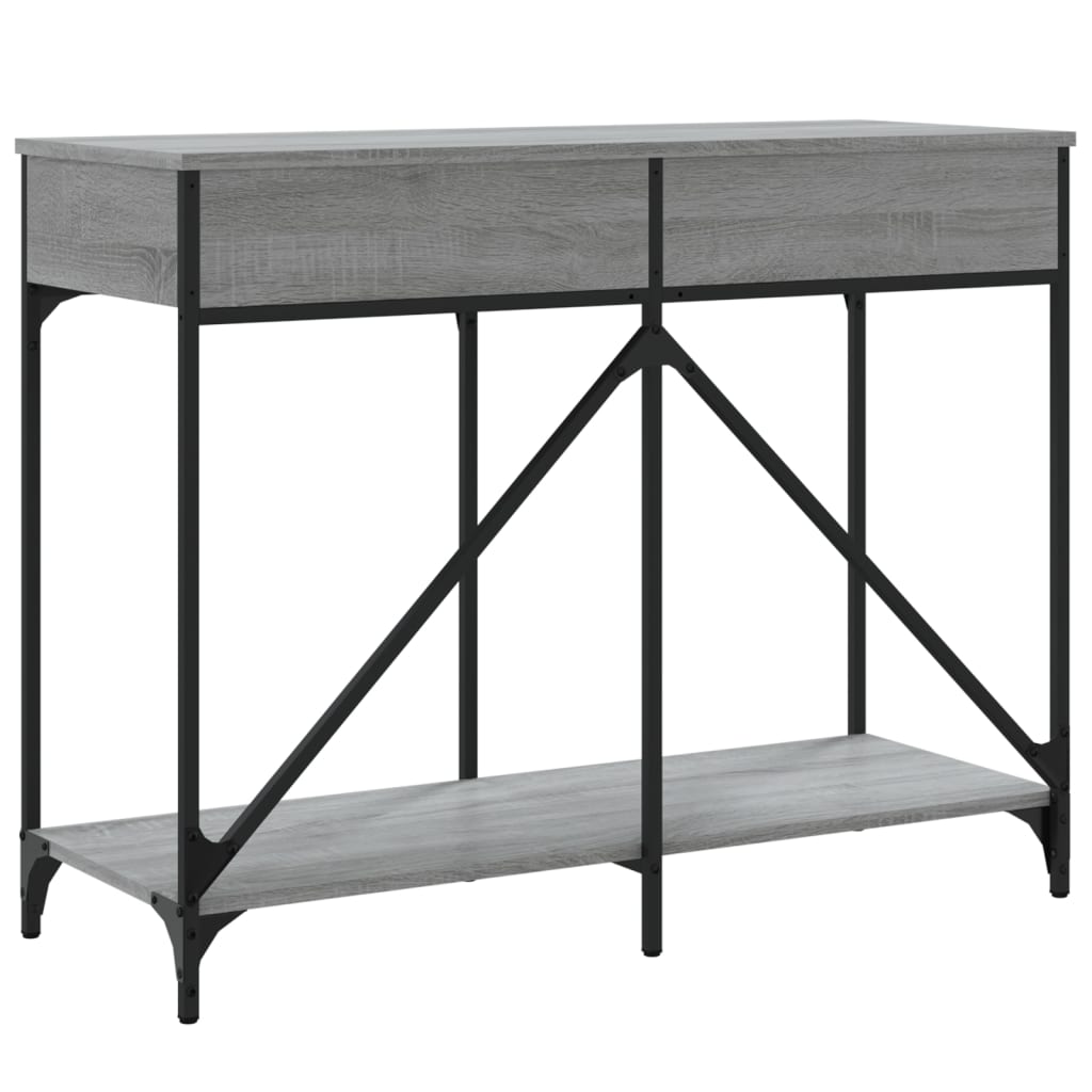 Szürke sonoma színű szerelt fa tálalóasztal 100 x 39 x 78,5 cm 8