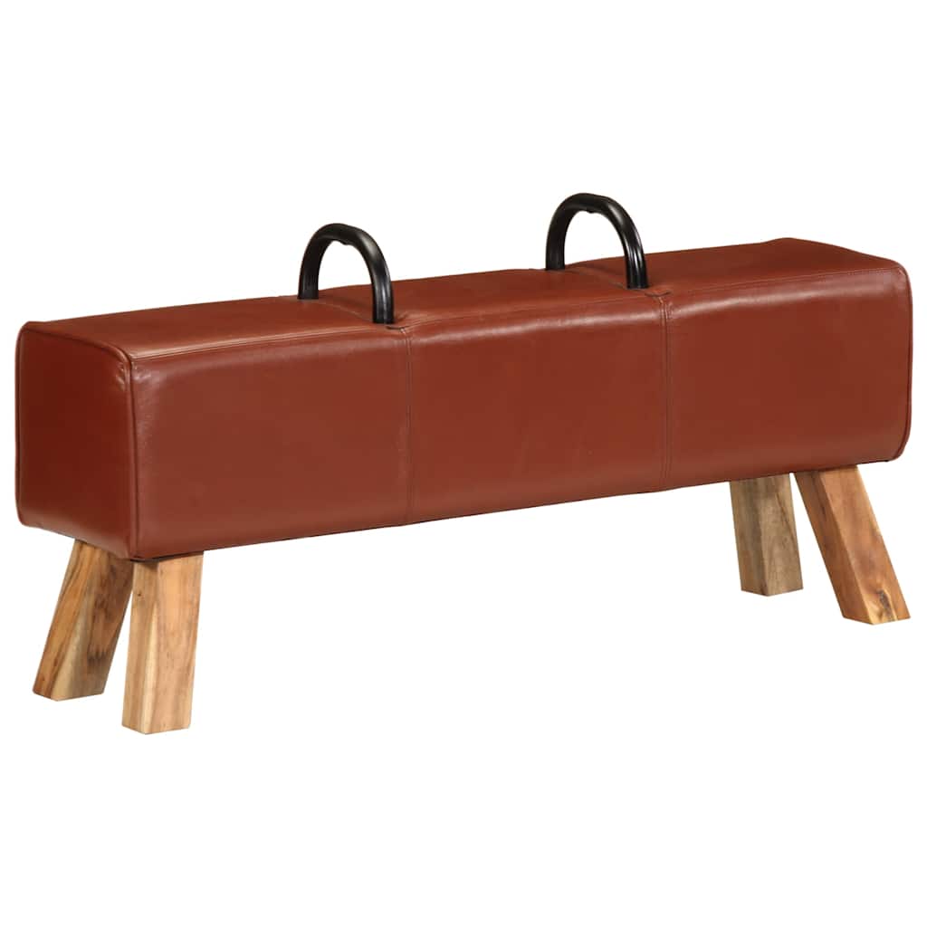 Barna valódi bőr tornapad 110 cm