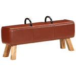 Barna valódi bőr tornapad 110 cm 3