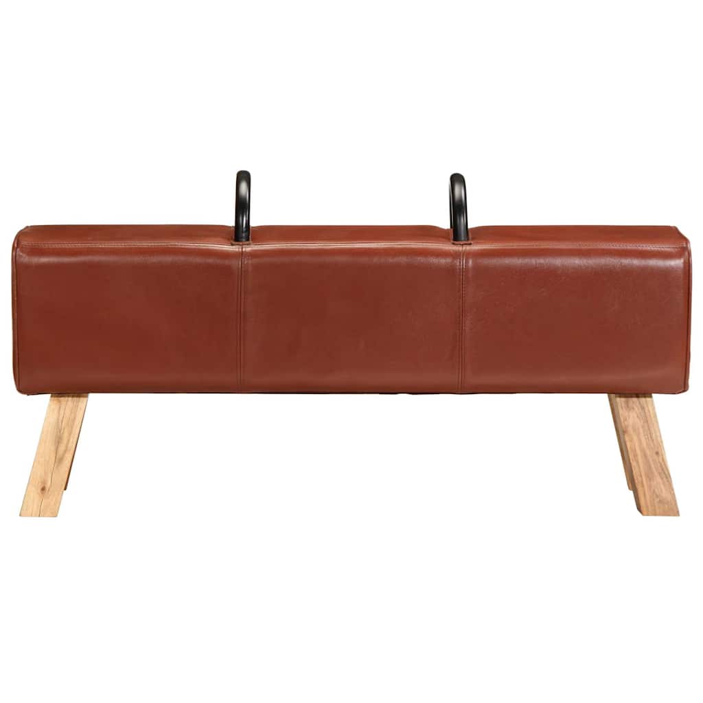 Barna valódi bőr tornapad 110 cm 4