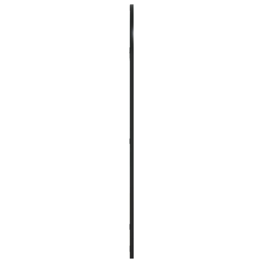 Fekete ívelt vas fali tükör 50 x 100 cm 4