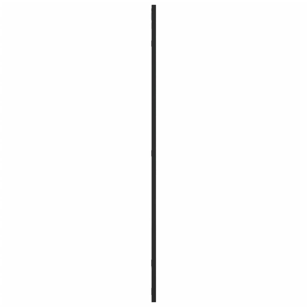 Fekete téglalap alakú vas fali tükör 50 x 100 cm 4